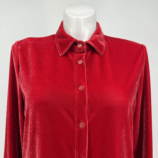 Soft Surroundings L/s Velvet Shirt