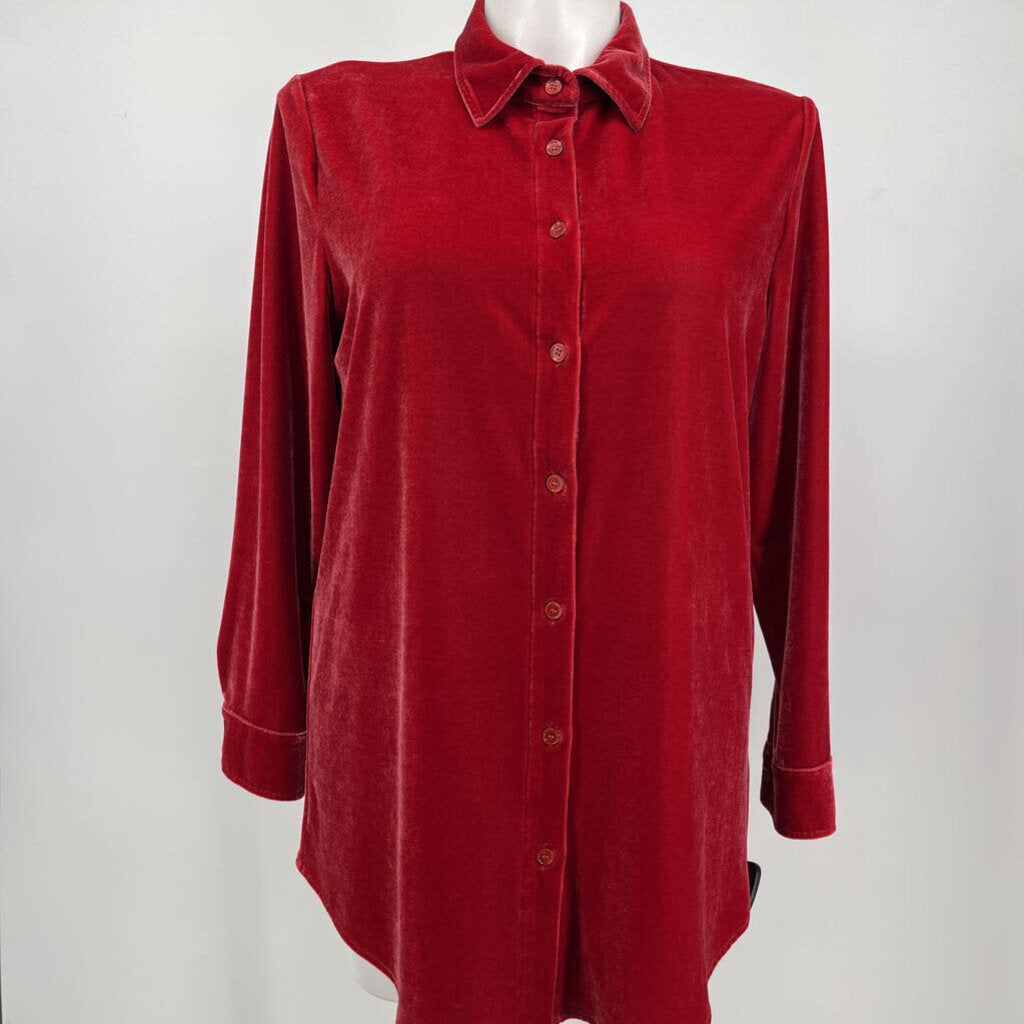 Soft Surroundings L/s Velvet Shirt