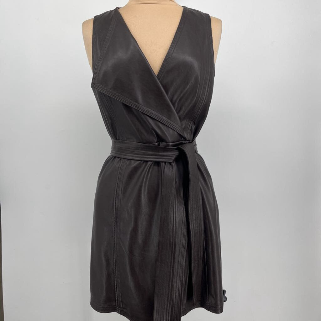 BCBG Slvls Faux Leather Dress