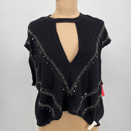 Free People slvls sparkle crop Shirt