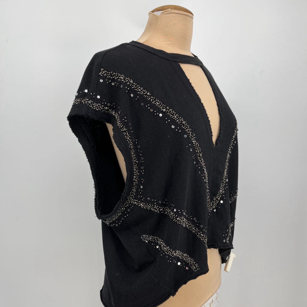 Free People slvls sparkle crop Shirt