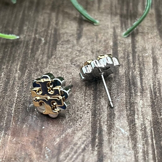 Tory Burch Logo Stud Earrings
