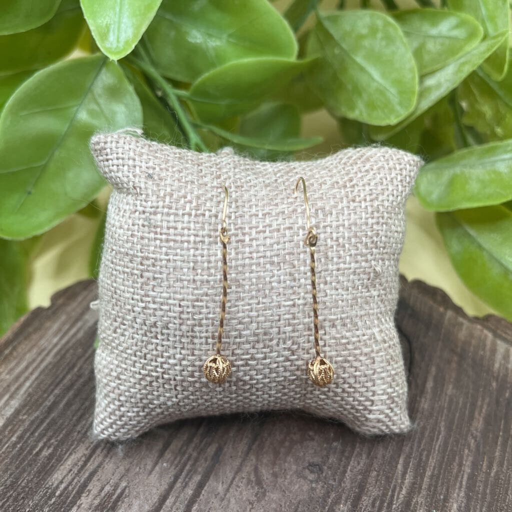 14K Gold Twist Earrings