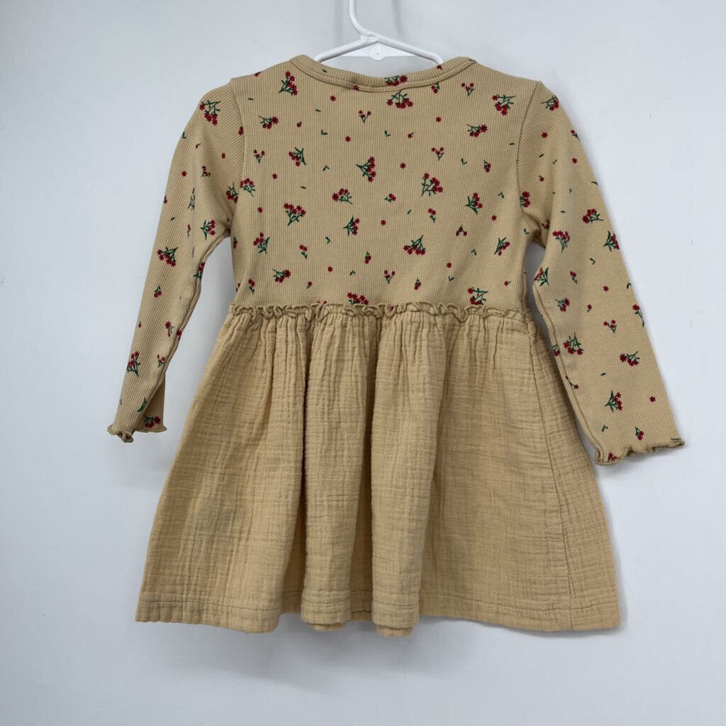 Zara L/s Floral Dress