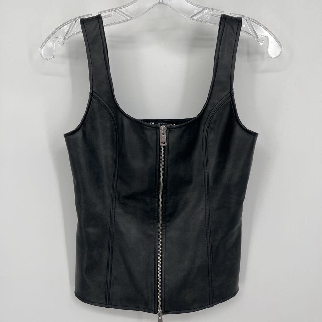 Zara Pleather Slvls Shirt