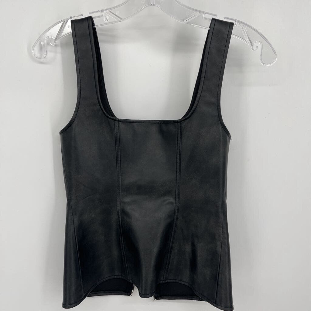 Zara Pleather Slvls Shirt