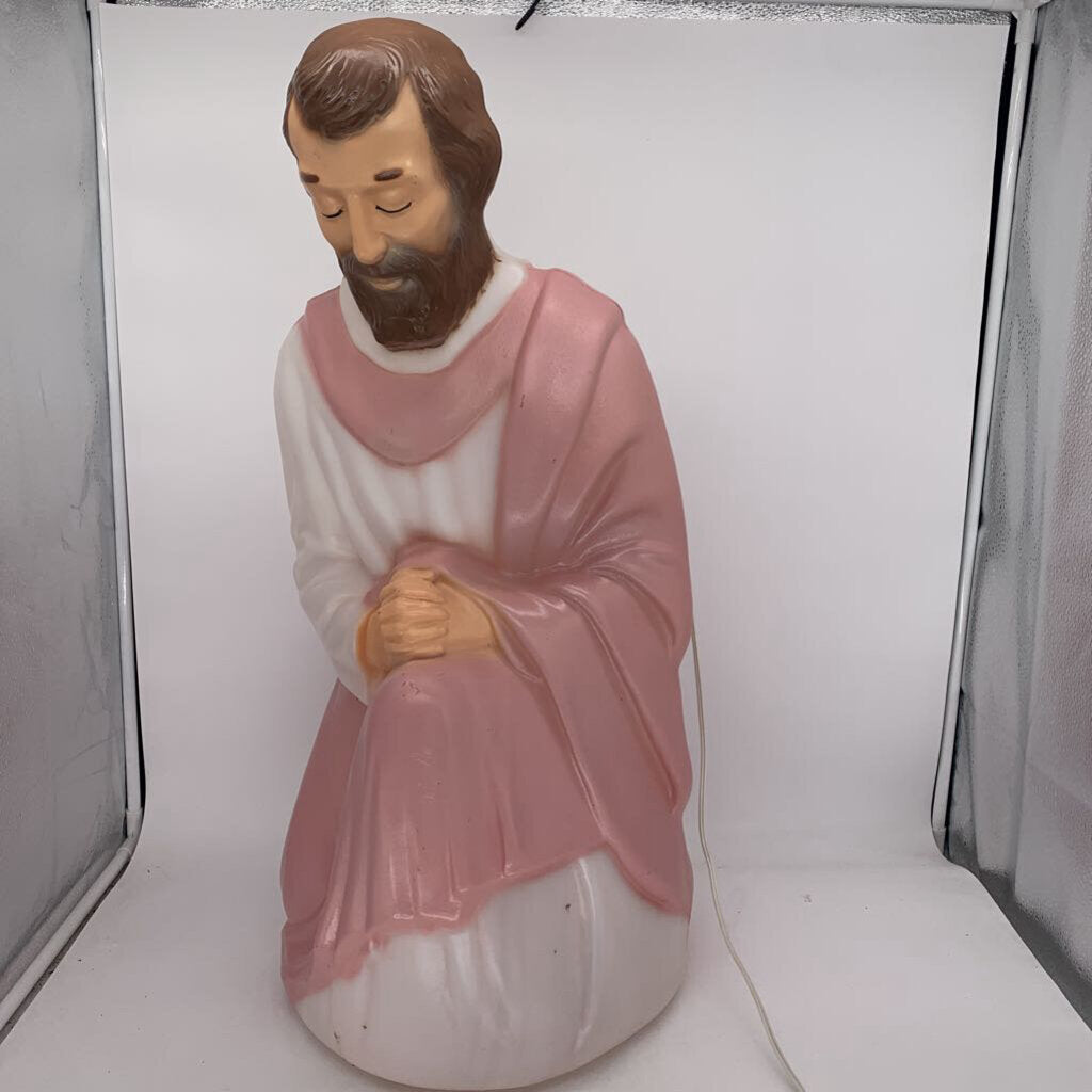 Baby Jesus w Parents Blow Mold Set