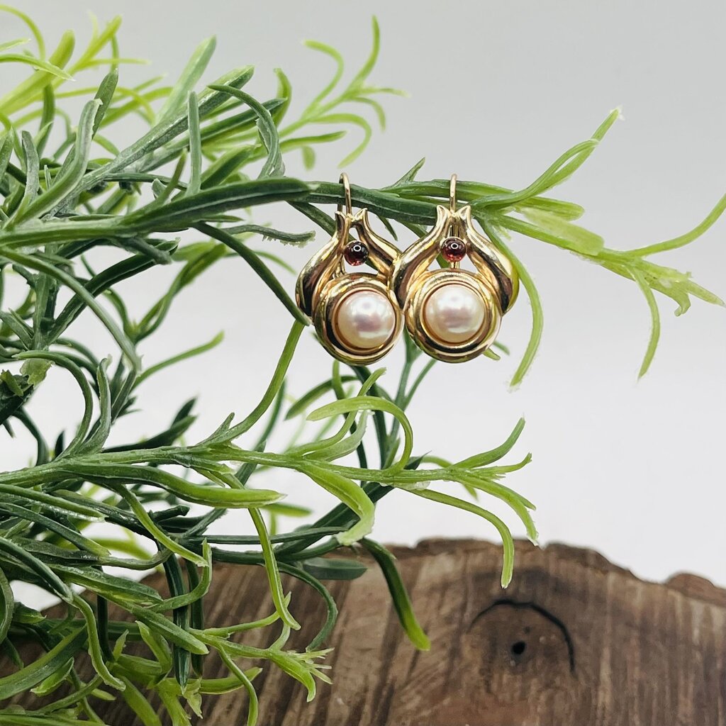 14k & Pearl Drop Earrings
