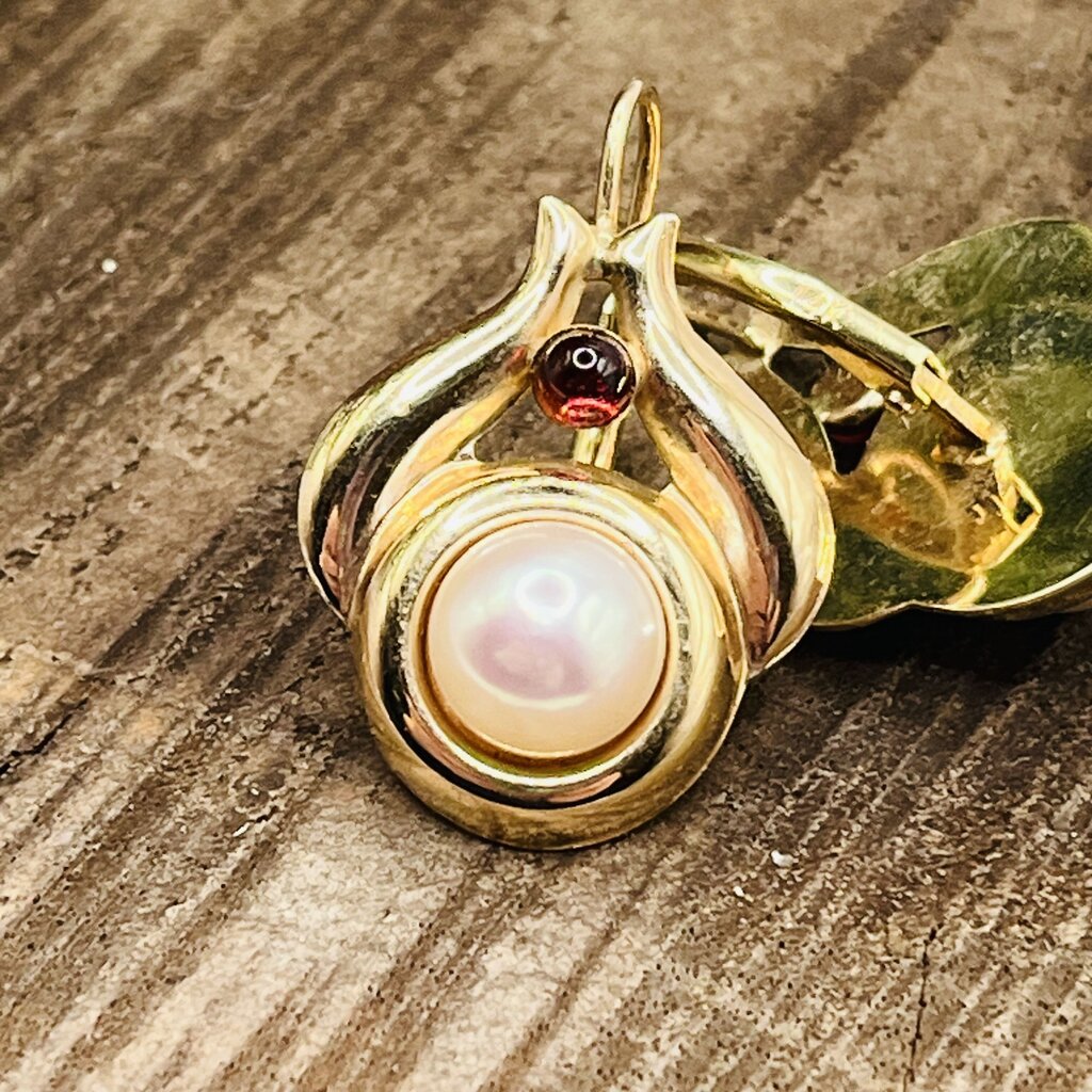 14k & Pearl Drop Earrings