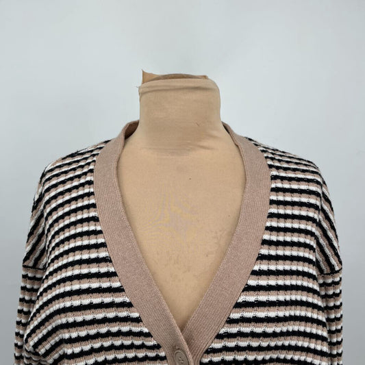 Monrow L/s Striped Cardigan