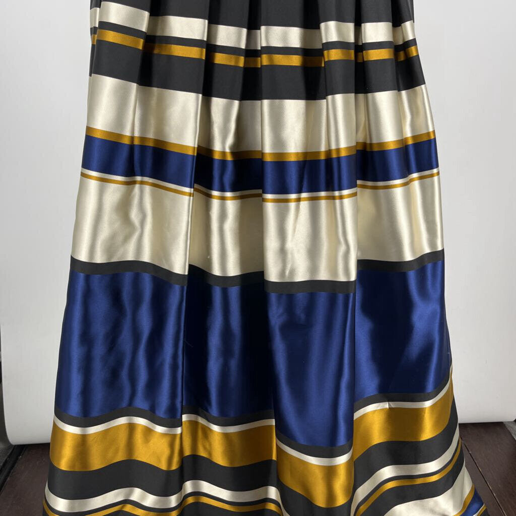 Theia Long Pleated Dress