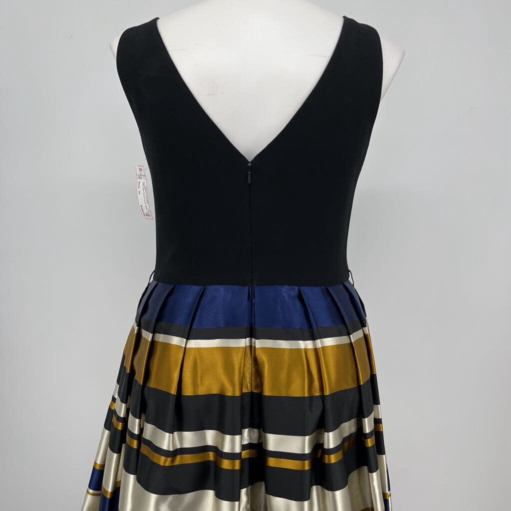 Theia Long Pleated Dress