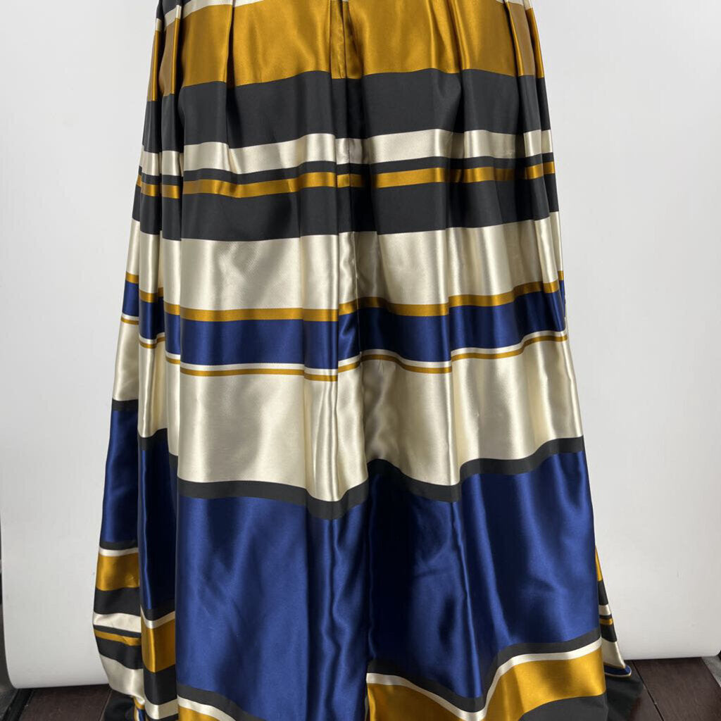 Theia Long Pleated Dress