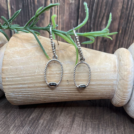 Pandora Oval Gem Drop Earrings