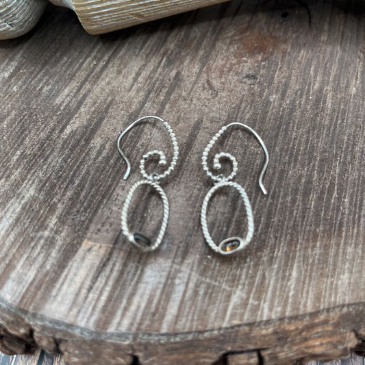 Pandora Oval Gem Drop Earrings