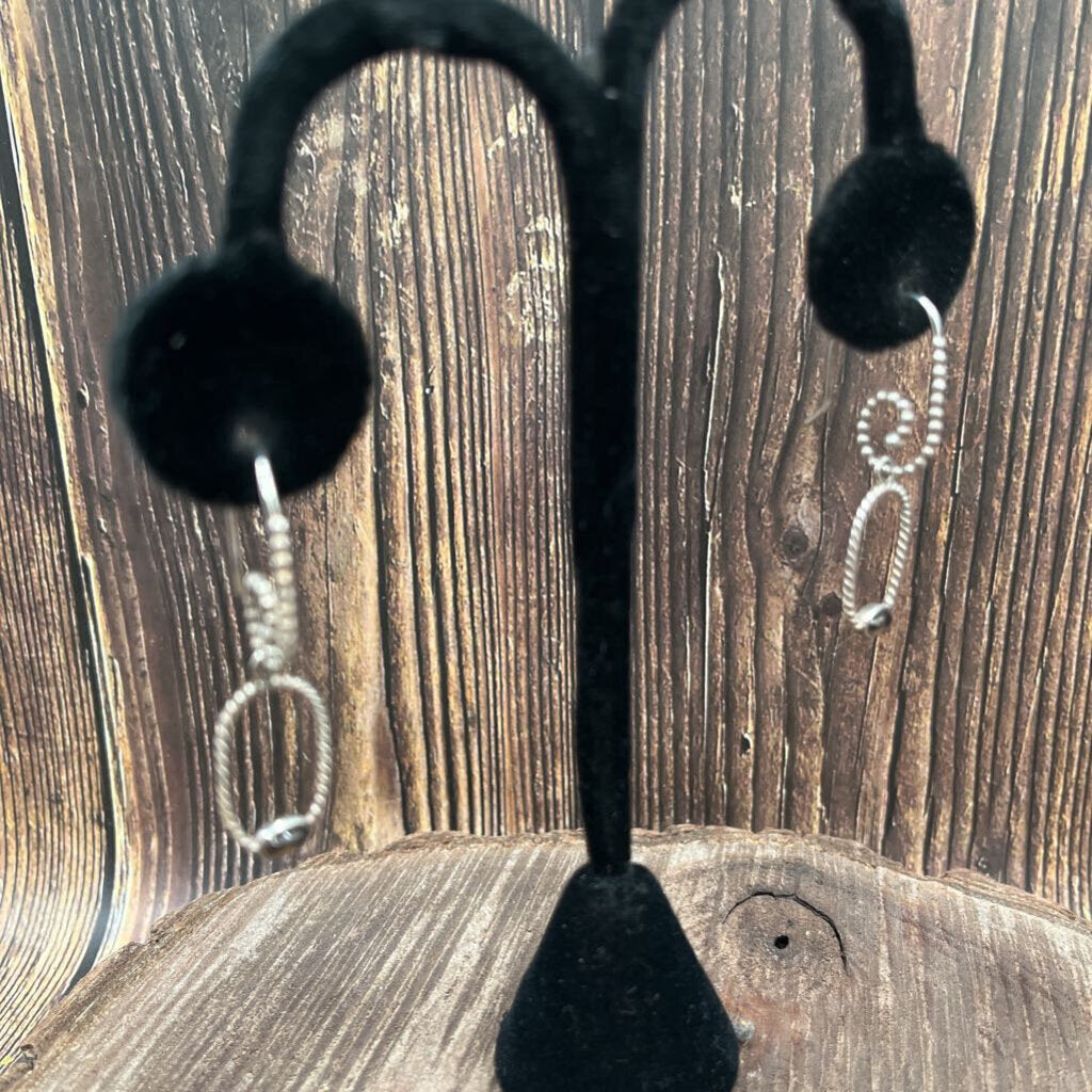 Pandora Oval Gem Drop Earrings