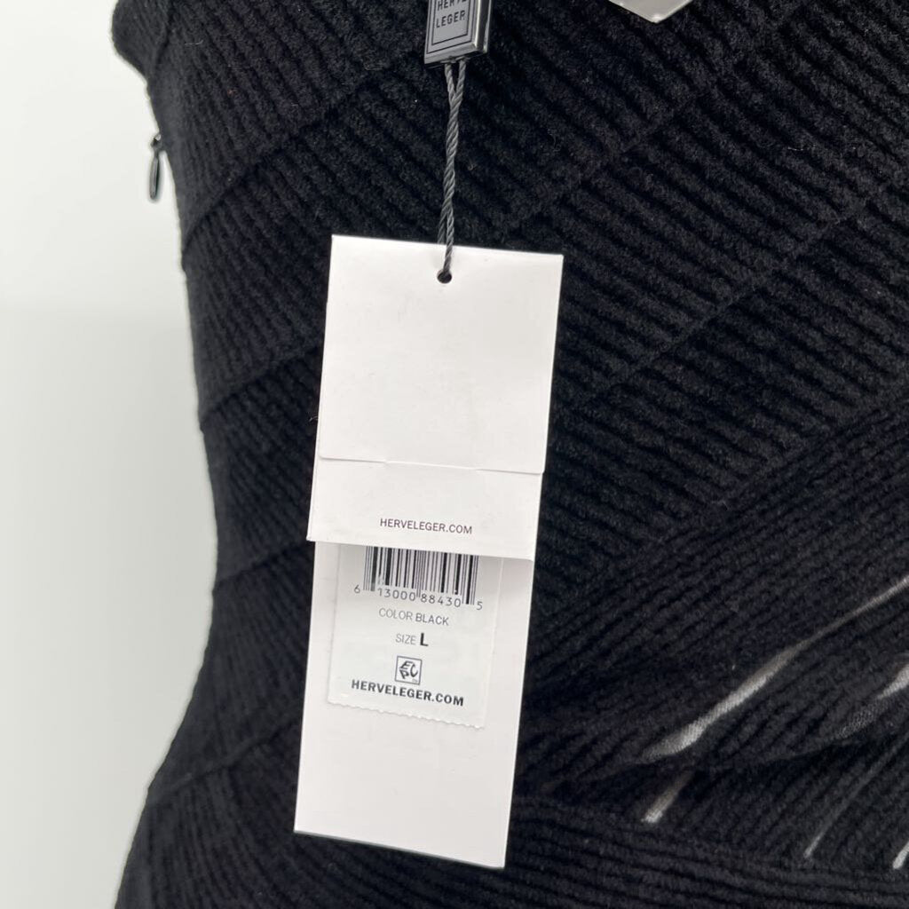 Herve Leger Paris one shoulder sweater Dress