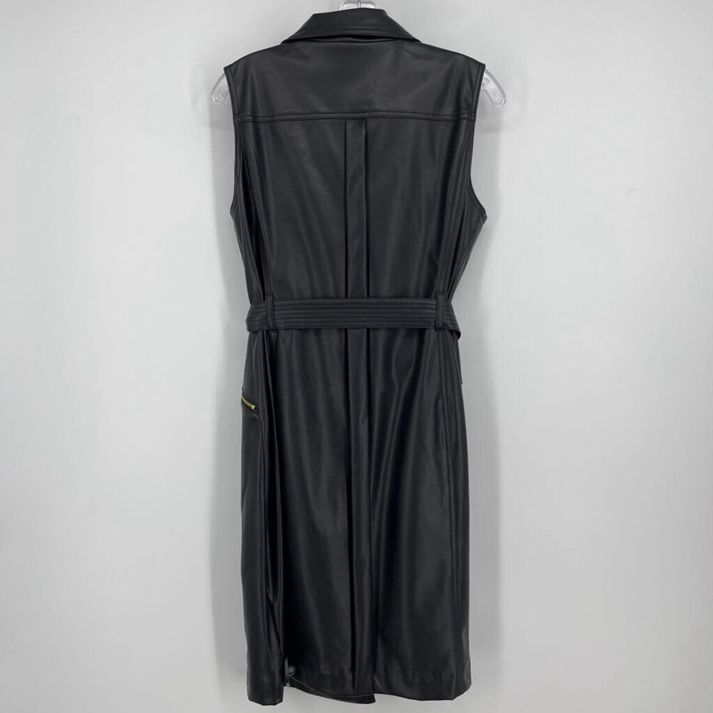 Calvin Klein Slvls Faux Leather Dress