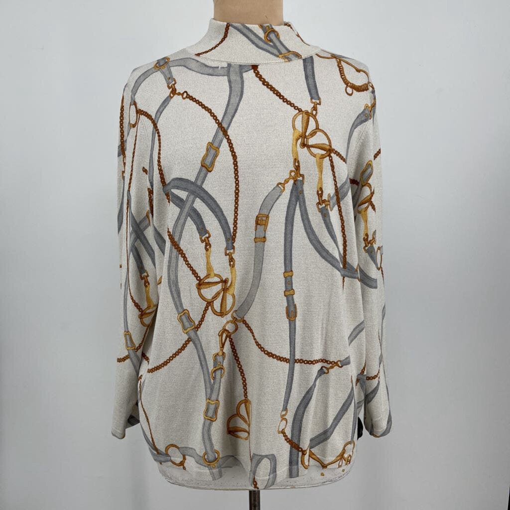 Chicos L/s Mock Neck Sweater