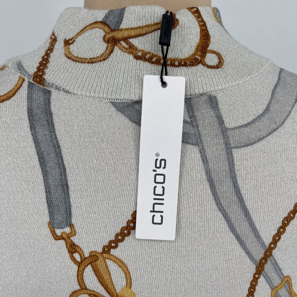 Chicos L/s Mock Neck Sweater