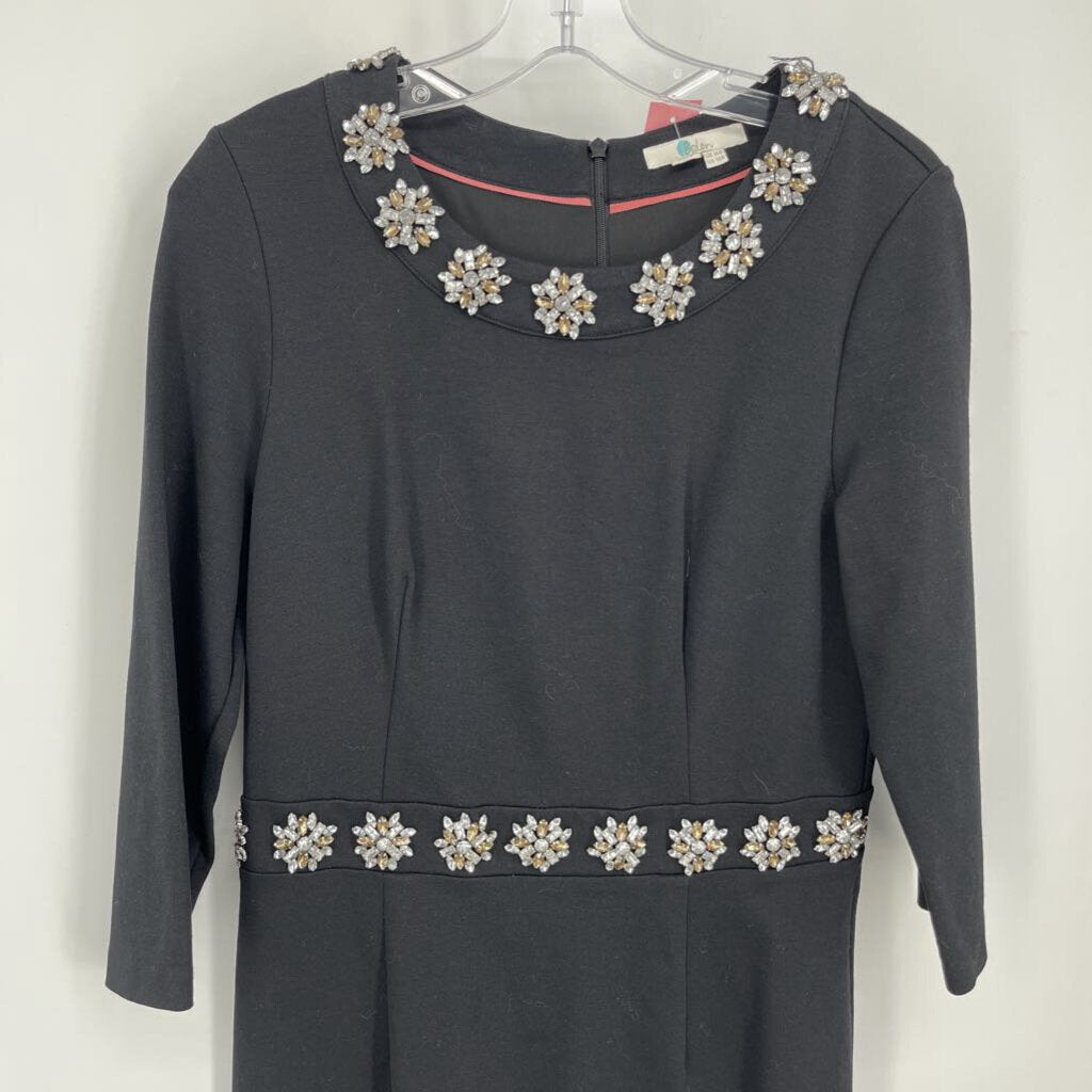 Boden 3/4 Slv Jeweled Dress