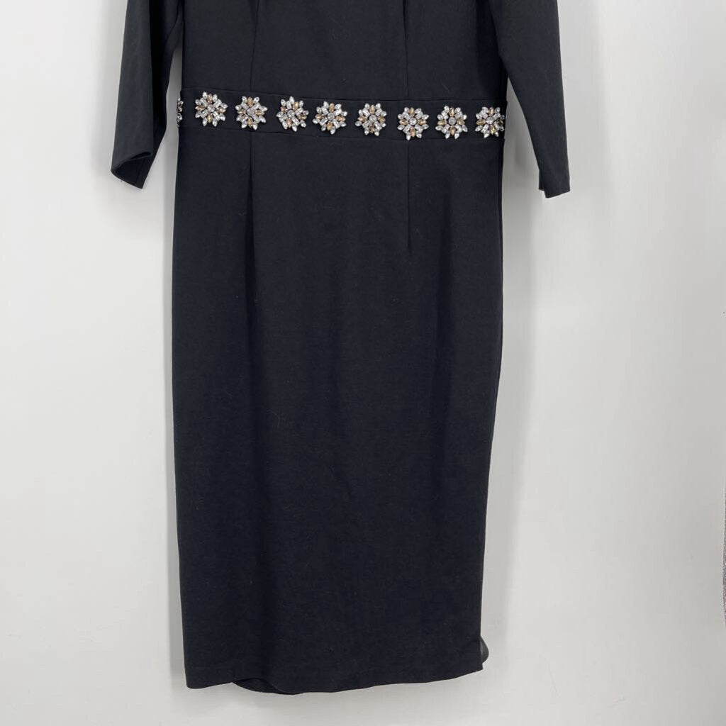 Boden 3/4 Slv Jeweled Dress