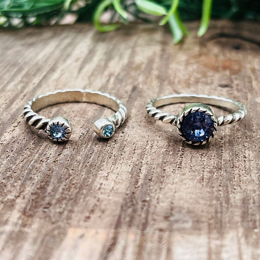 Brighton Halo Duo Ring Set