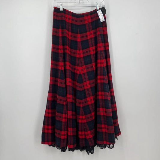 The J. Peterman Co. Plaid Skirt