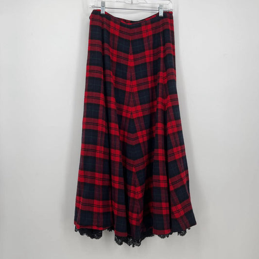 The J. Peterman Co. Plaid Skirt