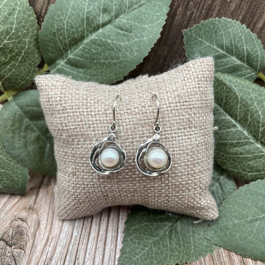 Sterling Silver Nest Earrings