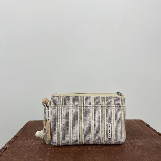 Coach Stripe Wristlet