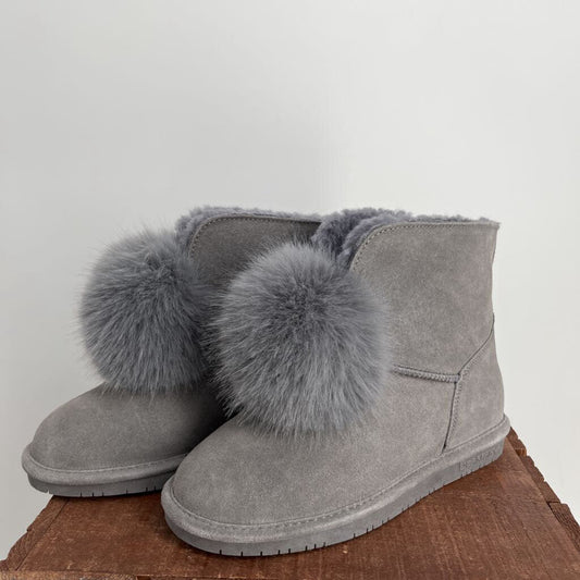 Bearpaw Faux Fur Pom-Pom Boots