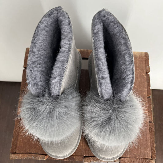Bearpaw Faux Fur Pom-Pom Boots