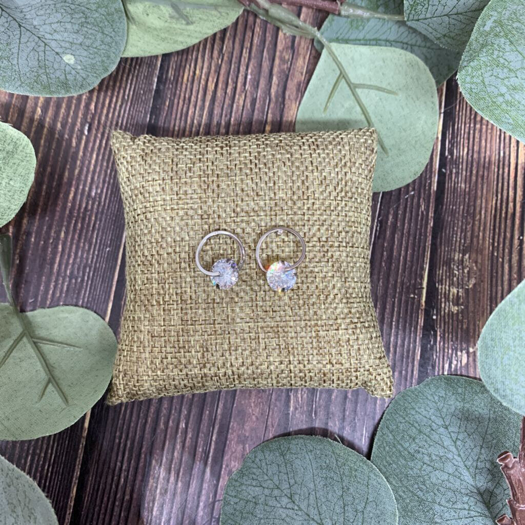 CZ Huggie Earrings