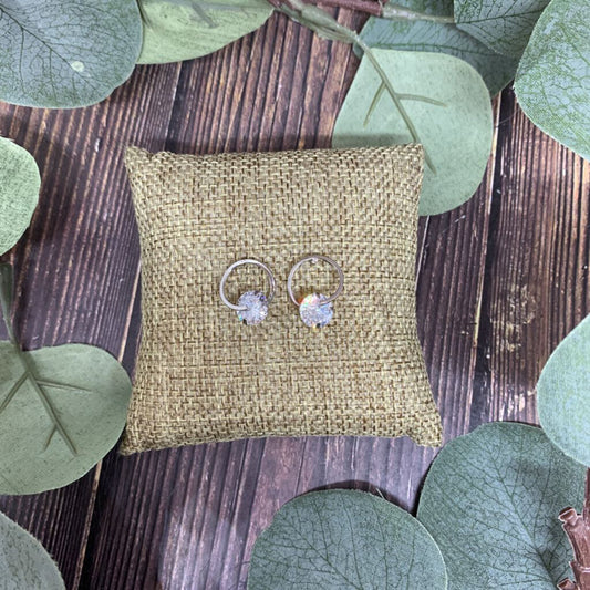 CZ Huggie Earrings