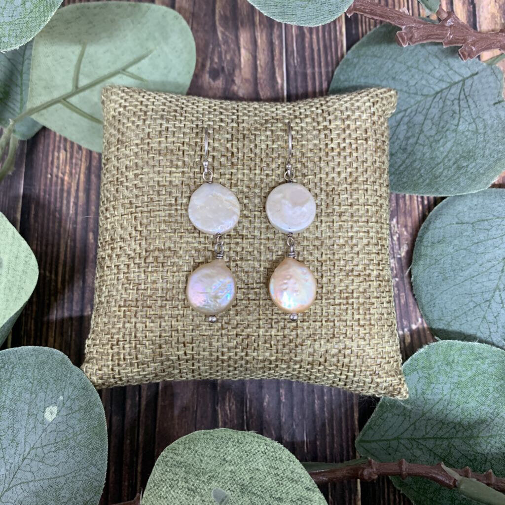 Coin Pearl Earrings