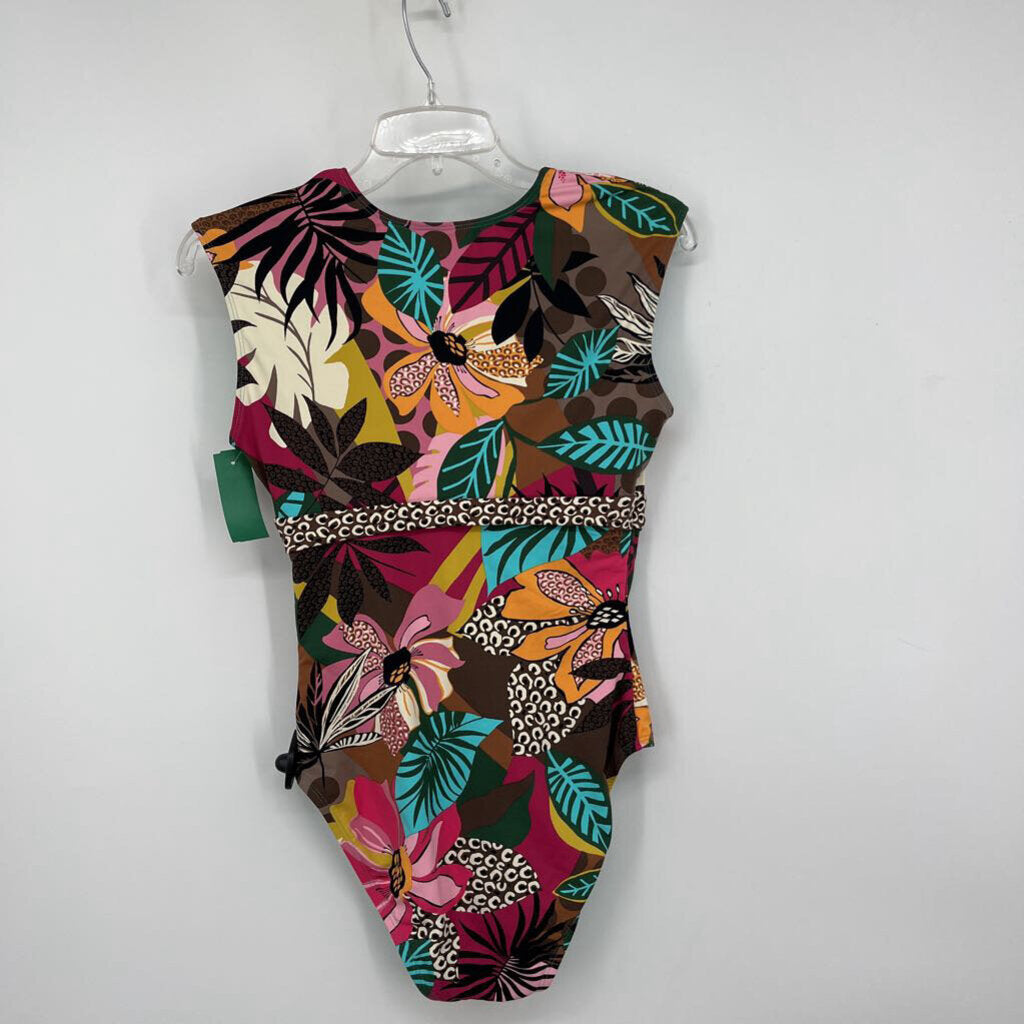 2pc Floral Swimsuit & Cover