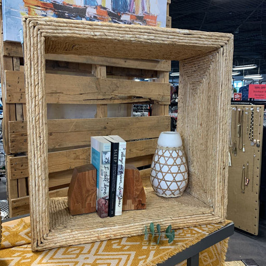 Square Wicker Side Table