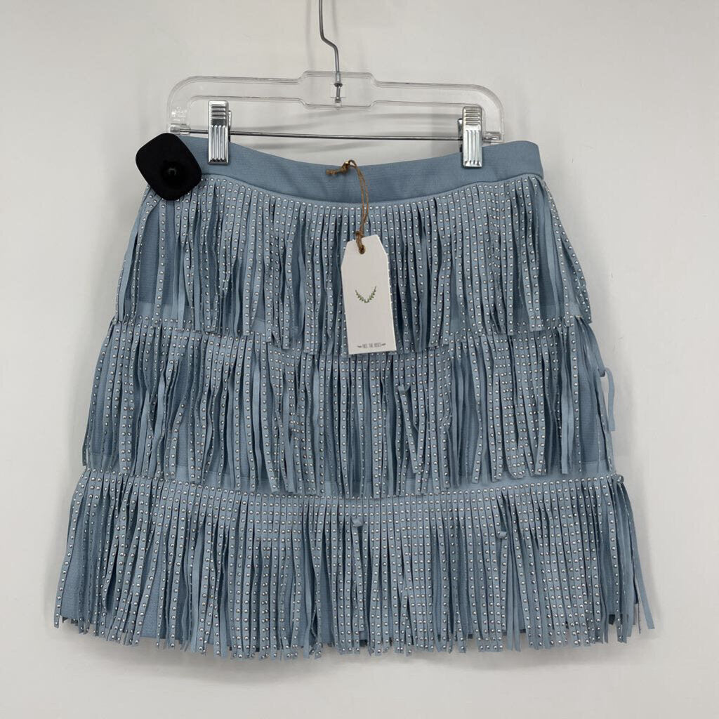 Free the Roses Fringed Mini Skirt