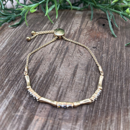 10k YG and Diamond Bolo Bracelet