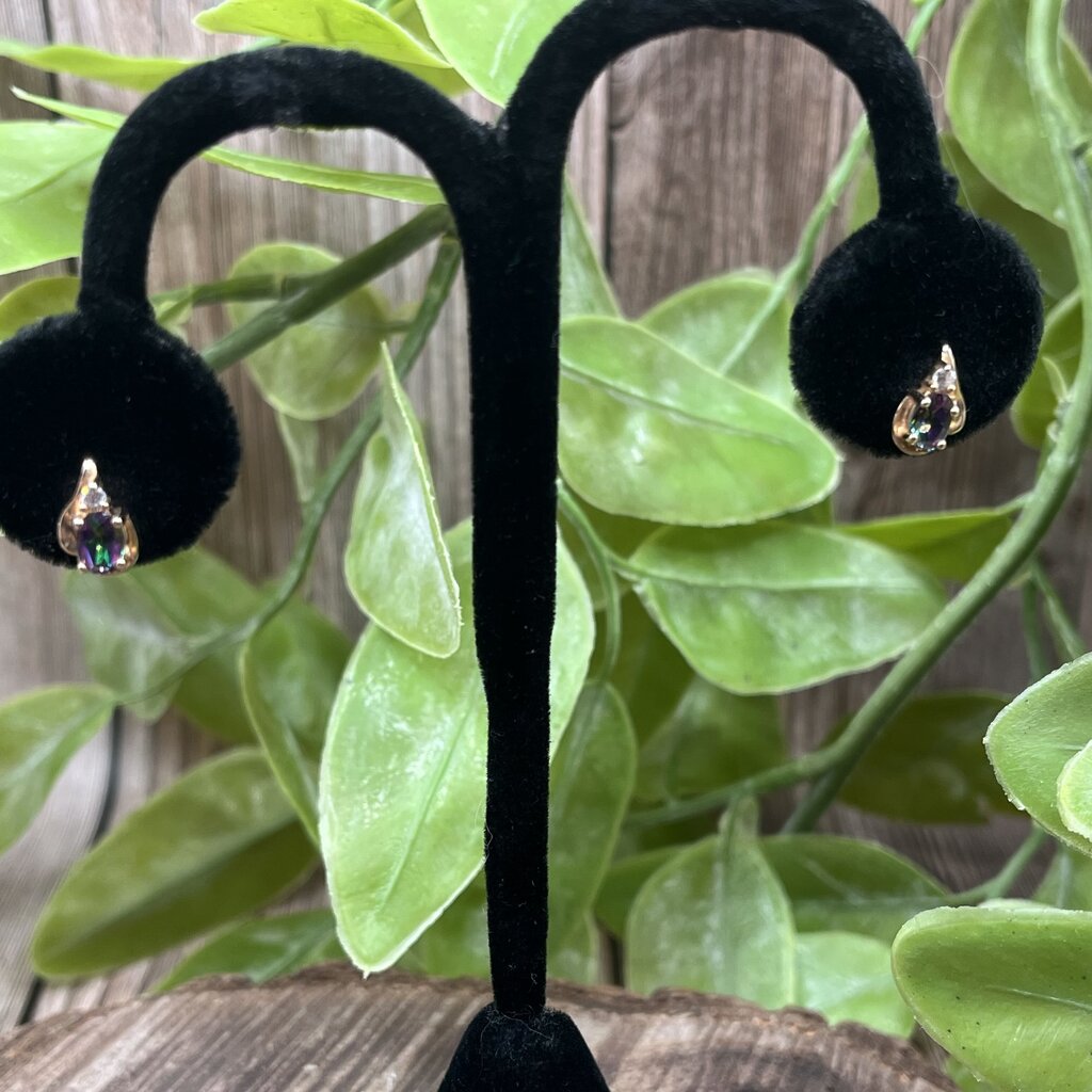10k Mystic Topaz Earrings