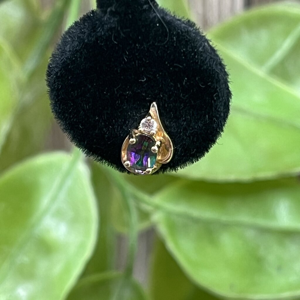 10k Mystic Topaz Earrings