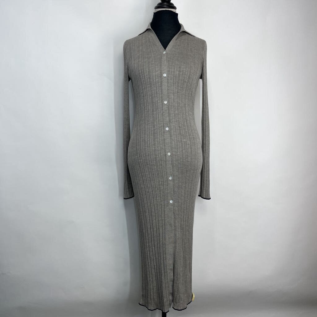 Theory L/s Silk Cardigan Dress