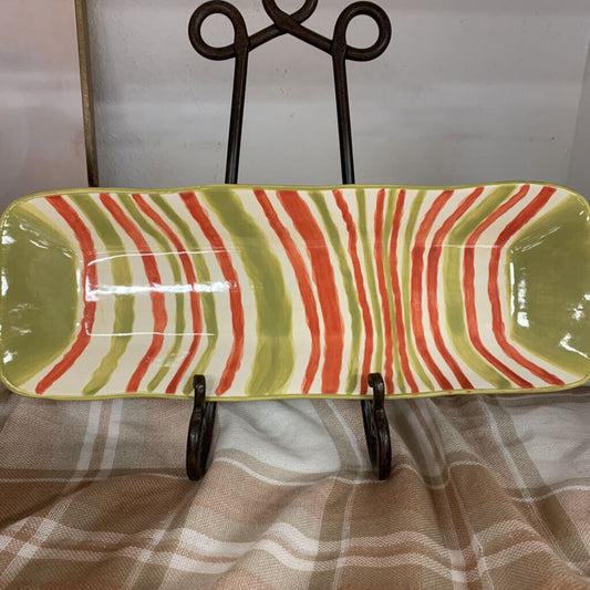 Oval Striped Platter