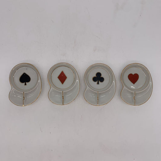 Card Suit Ash Tray Set