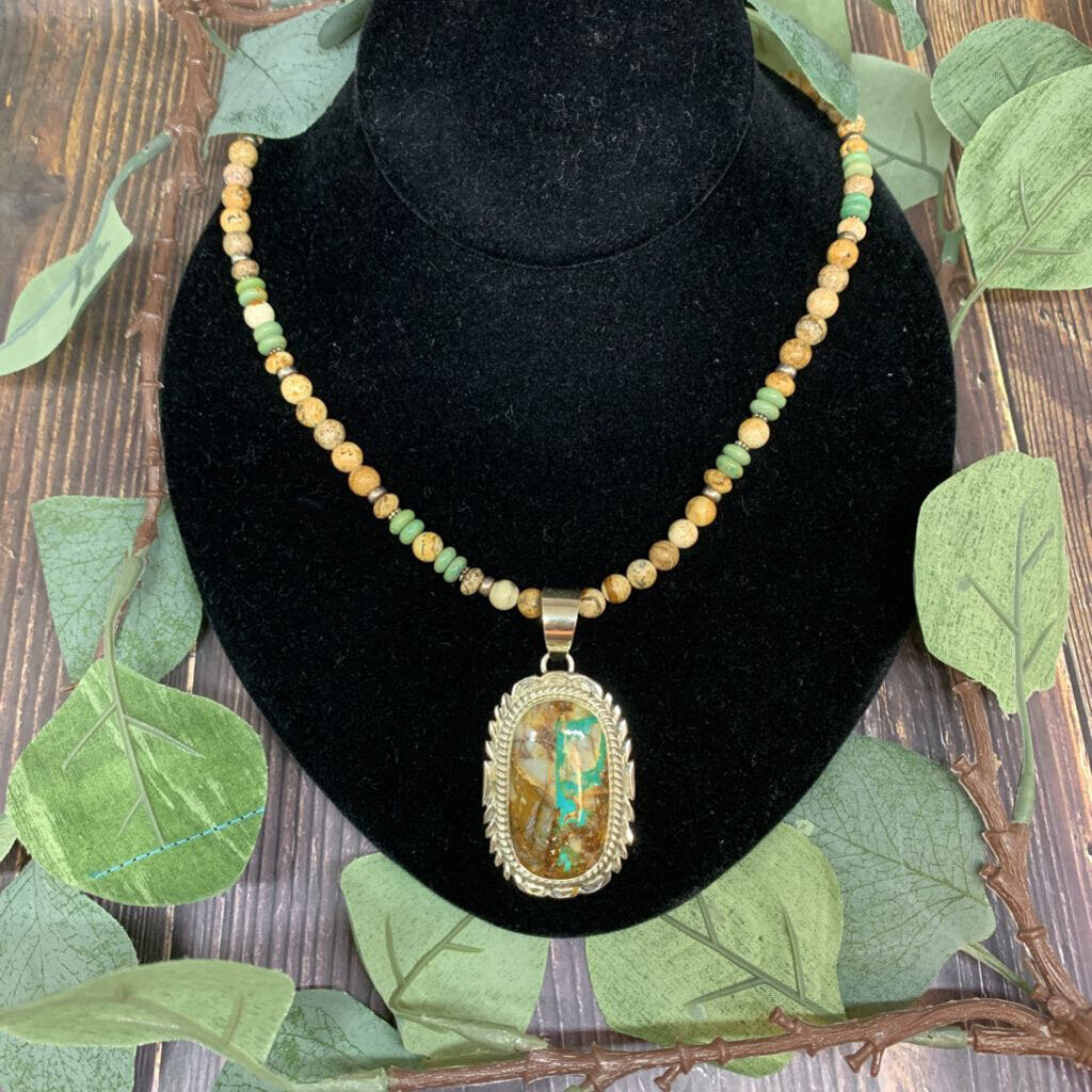Thomas Francisco Turquoise and Sterling Necklace