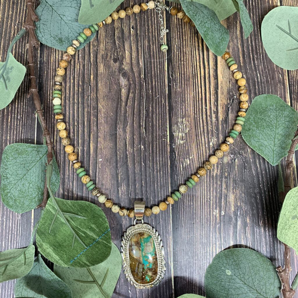Thomas Francisco Turquoise and Sterling Necklace