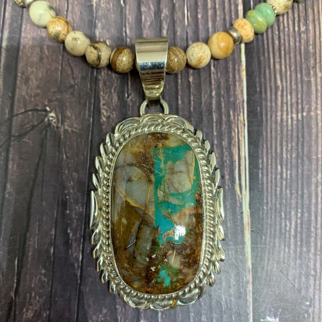 Thomas Francisco Turquoise and Sterling Necklace