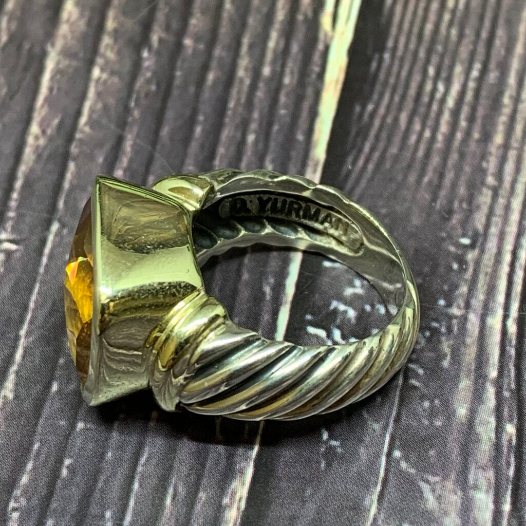 David Yurman Citrine Noblesse Ring AS IS