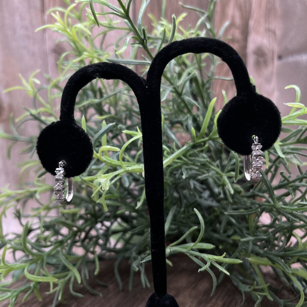 14k WG & Diamond Hoops